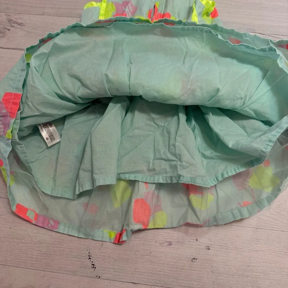 Cat and Jack girls bright aqua pink yellow‎ sleeveless dress 3T